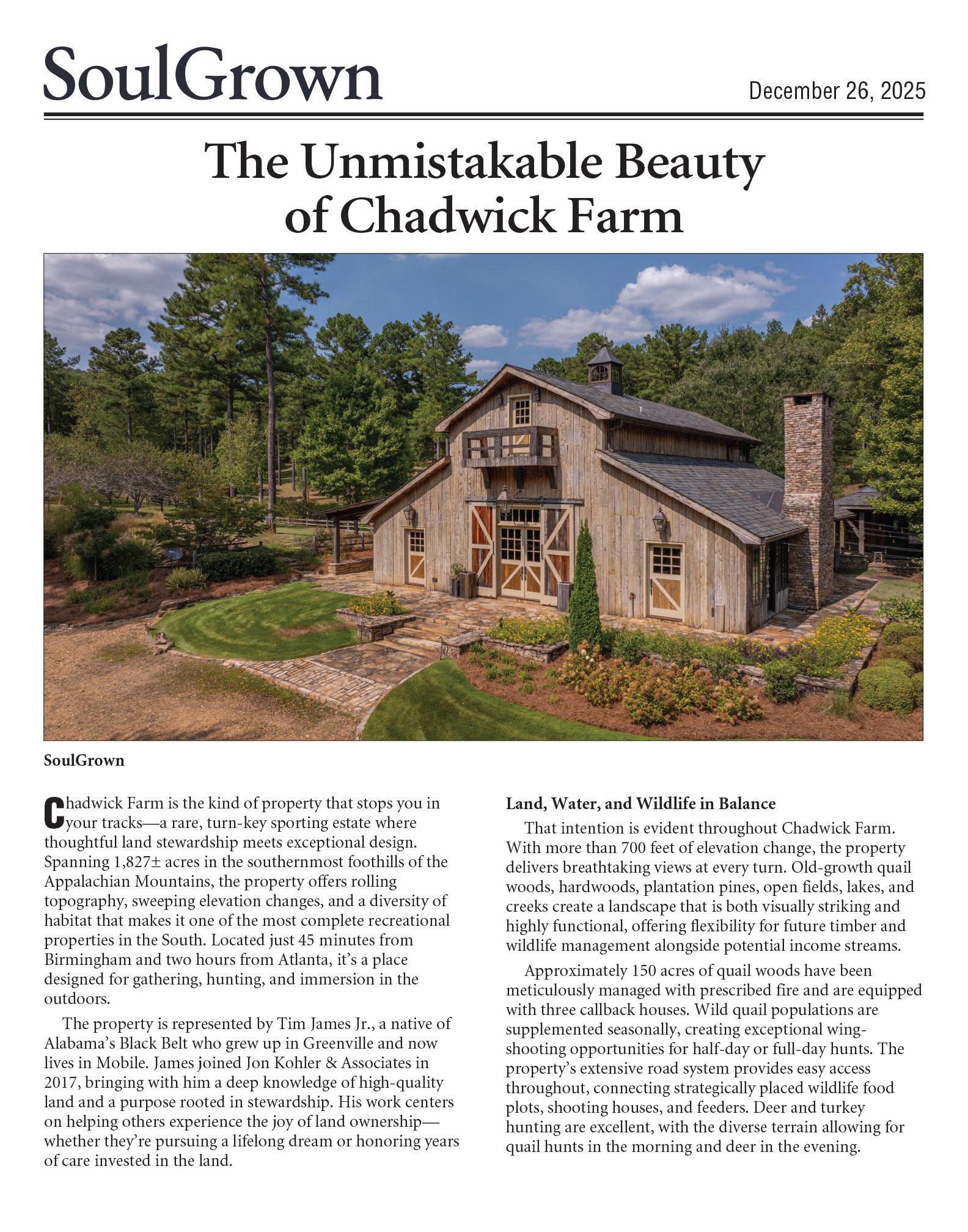 KOHLER-3076-Soul-Grown-Reprint-2026-FINAL-1 Woods 'N Water